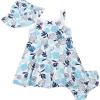 imageGerber babygirls 3piece Sundress Diaper Cover and Hat SetBlue Shells