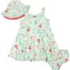 imageGerber babygirls 3piece Sundress Diaper Cover and Hat SetGreen Pear