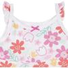 imageGerber babygirls 3piece Sundress Diaper Cover and Hat SetWhite and Pink Garden