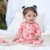imageGerber babygirls Toddler Butterysoft Snug Fit Footed Pajamas With Viscose Made With EucalyptusJust Peachy