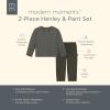 imageModern Moments by Gerber Boys Baby and Toddler Henley Shirt with Corduroy Pant SetDark Green