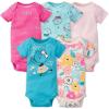 imageGerber Baby 5Pack Variety Onesies BodysuitsPink Bear