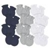 imageGerber Baby 8Pack Scratch Mittens NavyGrayWhite 03 Months 12PackNavyGrayWhite