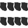 imageGerber Baby 8Pack WiggleProof Jersey Crew SocksBlack