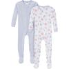 imageGerber Baby Girls 2Pack Footed PajamasButterflies