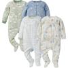 imageGerber Baby Girls 4 Pack Sleep N Play FootieDaisy