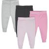 imageGerber Baby Girls MultiPack Active Pants SetPinkBlackGray