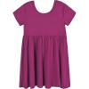 imageGerber Baby Girls Toddler Buttery Soft Short Sleeve Twirl Dress with Viscose Made from EucalyptusRaspberry