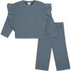 imageGerber Baby Girls Toddler Sweater Knit Top and Cropped Pant SetTeal