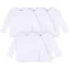 imageGerber Baby Toddler 5Pack Solid Long Sleeve TShirts Jersey 160 GSMWhite