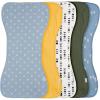 imageGerber Baby Unisex Burp Cloths 5Pack Rust Tan Size 105quot x 21quotBlue Gold