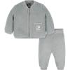 imageGerber Baby ampamp Toddler Boys Sherpa Jacket and Jogger Pant SetKind Human Gray