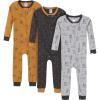 imageGerber BabyBoys 3Pack Snug Fit Footless OnePiece Cotton PajamasMusic