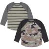 imageGerber BabyBoys Toddler 2Pack Long Sleeve Pocket TeesBaby and Toddler TShirt SetGreen Camo