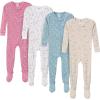 imageGerber BabyGirls 4Pack Footed PajamasDogs