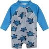 imageGerber Boys Toddler Long Sleeve One Piece Sun Protection Rashguard SwimsuitGreen Turtles