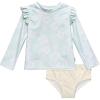 imageGerber Girls Baby Toddler Long Sleeved Rashguard Swim Bathing Suit SetTropical