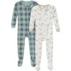imageGerber babyboys 2pack Snug Fit Footed Cotton PajamasDesert Animals