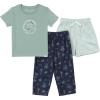 imageGerber babyboys 3piece Pajama Set Polyester Jersey Top Pants  ShortsRock  Roll