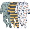 imageGerber babyboys Flame Resistant Fleece Footed Pajamas 3packDinos