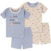 imageGerber babyboys Toddler Snug Fit 4piece Pajama Short SetCars