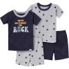 imageGerber babyboys Toddler Snug Fit 4piece Pajama Short SetMusic