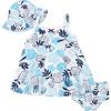 imageGerber babygirls 3piece Sundress Diaper Cover and Hat SetBlue Shells