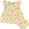 imageGerber babygirls Cotton Dress and Diaper Cover SetFruit