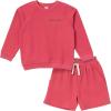 imageModern Moments by Gerber Baby Boys 2piece Longsleeve Top ampamp Short SetDusty Red