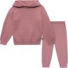 imageModern Moments by Gerber Girls Baby and Toddler Honey Comb Sweater Knit Top and Pant SetRose