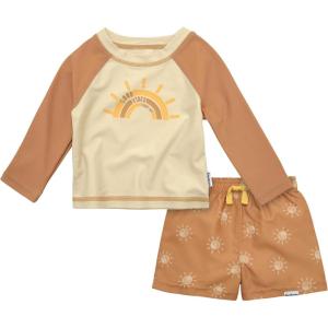 image2Piece Baby ampamp Toddler Boys Later Gator Rash Guard ampamp Swim Trunks SetSuns