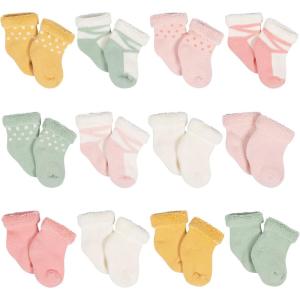 imageGerber Baby 12pair Sock BundleGolden Floral