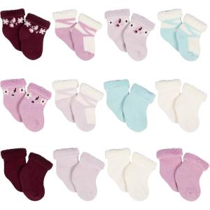 imageGerber Baby 12pair Sock BundleLavender Garden