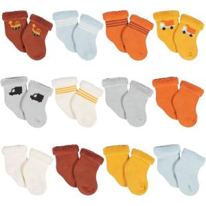 imageGerber Baby 12pair Sock BundleTransportation Zone