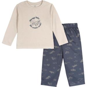 imageGerber Baby Boys 2Piece Pajama Set Flame Resistant LongSleeve Top  BottomAirplane