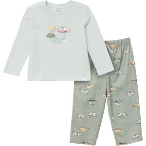 imageGerber Baby Boys 2Piece Pajama Set Flame Resistant LongSleeve Top  BottomCamp
