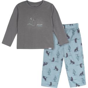imageGerber Baby Boys 2Piece Pajama Set Flame Resistant LongSleeve Top  BottomWolf