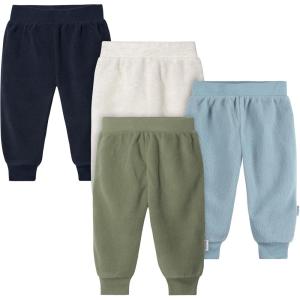 imageGerber Baby Boys 4Pack Microfleece SweatpantsLight Oatmeal Heather