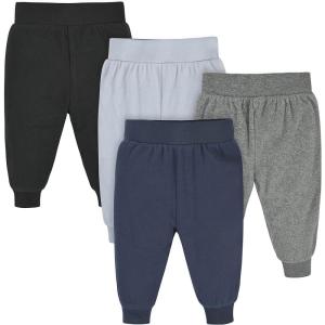 imageGerber Baby Boys 4Pack Microfleece SweatpantsNavyGray