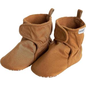 imageGerber Baby Fleece Lined Wrap Fasten Non Skid Soft Slipper BootiesBrown