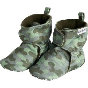 imageGerber Baby Fleece Lined Wrap Fasten Non Skid Soft Slipper BootiesGreen Camo