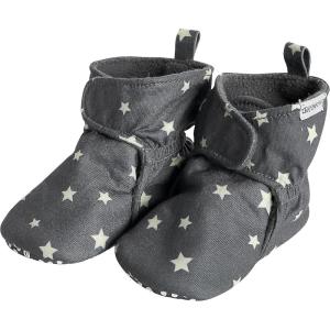 imageGerber Baby Fleece Lined Wrap Fasten Non Skid Soft Slipper BootiesGrey Star