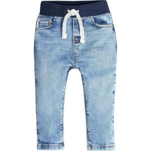 imageGerber Baby Toddler Rib Waist Stretch Denim Skinny JeansLight Blue Denim