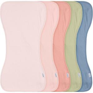 imageGerber Baby Unisex Burp Cloths 5Pack Rust Tan Size 105quot x 21quotPink Blue