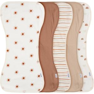 imageGerber Baby Unisex Burp Cloths 5Pack Rust Tan Size 105quot x 21quotRust Tan