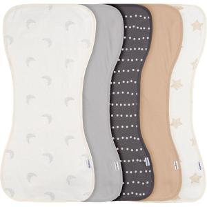 imageGerber Baby Unisex Burp Cloths 5Pack Rust Tan Size 105quot x 21quotTan Grey