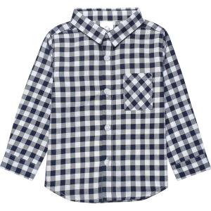 imageGerber Baby and Toddler Boys Long Sleeve Button Up Plaid ShirtBlue Plaid