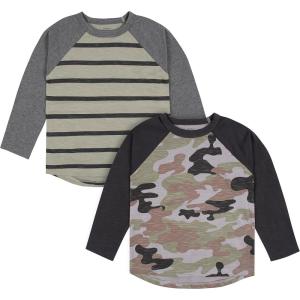 imageGerber BabyBoys Toddler 2Pack Long Sleeve Pocket TeesBaby and Toddler TShirt SetGreen Camo