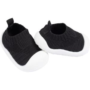 imageGerber Kids Baby Toddler Boy and Girl Stretchy Knit SlipOn SneakerBlack