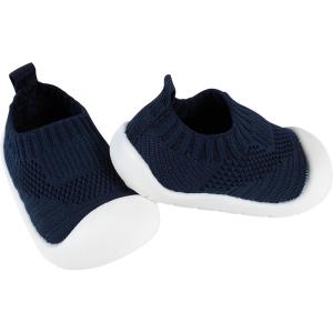 imageGerber Kids Baby Toddler Boy and Girl Stretchy Knit SlipOn SneakerNavy